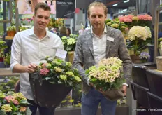 Freek en Arjan van Sjaak van Schie lieten hun blommetjes zien op de tradefair.