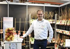 Edward Strijbis van Fruithof. Hij kweekt fruitboompjes op 12 ha in Kapelle en verkoopt veel conceptmatig richting tuincentra.