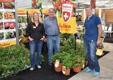 Lubera stond er mooi op op de beurs. Op de foto Nadja Caille, Markus Kobelt en Ruper Mayer