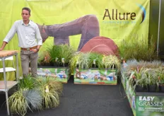 Hendrik-Jan Blom met zijn kwekerij Allure stond weer op de beurs met zijn verschillende soorten grassen.