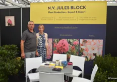 Luc Block van N.V. Jules Block samen met zijn vriendin Mieke Wagenaar.