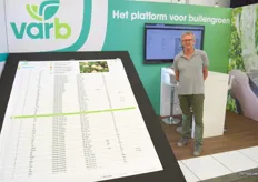 Mario Stolwijk heeft zijn iPad meegenomen, om aldus te illustreren hoe makkelijk het is het assortiment op VARB aan te bieden.