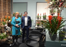 Elly Bak en Edgar Dibi van Corn Bak. De veredelaar heeft in het wereldje vooral naam gemaakt in twee segmenten, de vleesetende plant en de bromelia
