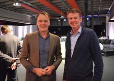 Yme Pasma (CEO Royal FloraHolland) en Dirk Hogervorst (Aleia Roses)
