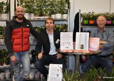 Bas Uithol van Bunnik Creations, Hans Hoogendoorn van Hoogendoorn Plants samen met de CEO van Klavervierplants Gert Jan Kromhout.