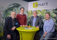Natuurlijk mag Smart packaging Solutions niet ontbreken. Op de foto Martin Fluijt, Thomas Mermans, Frank Helmus & Hans Kools