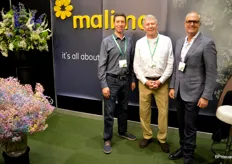 Thomas Sonnabend, Santiago Vega en Marcelo Crespo van Malima, een van de grootste bloemenkwekers van Ecuador en al een jaar of op 15 de beurs te vinden.