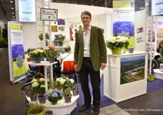 Karl Storf of Chauvin presenting their half finished plants in the French pavilion.