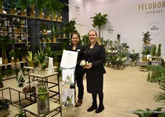 Vicki Rungruang and Ann-Sofie Jensen presenting Cocoz -their new biodegradable post made from a mix of natural rubber and coir coconut fibers - a natural waste in coconut production. "With these pots you get a sustainable alternative to plastic grow pots." They launched this new concept at the IPM Essen.