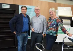 Jan and Silvia Appelman from Agratechniek, together with a visitor to the booth. The company is specialized in drying and seed-processing solutions, recently focussing (among others) on the professional cannabis growing industry.