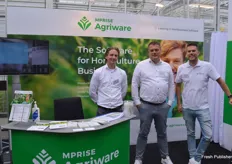 Mprise Agriware, among others promoting Agriware Operations, a mobile app making things a whole lot easier to work with from wherever you are. Michael Zomerdijk, Ronald den Uil en Teun Kralt