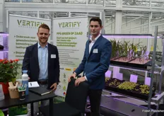 Jasper Schermer and Roald Slagter with Vertify. One of the major ongoing projects is a germination test comparing chemical coatings with low-chemical and biological-based coatings.