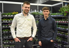 Matthias de Jong en Léon Loosman, de sales mannen van kwekerij Wouters, waren ook present op de beurs.