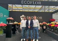 Matias Sarmiento, Manuel Sarmiento en Tomas Sarmiento van Ecoflor Group. IFTF 2025 is hun 1e beurs om hun nieuwe logo te presenteren, ter voorbereiding op een nieuwe branding over 2 maanden.