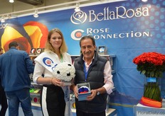 Gonzalo Luzuriaga of BellaRosa, presenting the preserved rose. According to Luzuriaga, the traditional roses are still the highest demanded products from their farm, but he sees an increase in demand for different products, and the preserved flower is such a product.