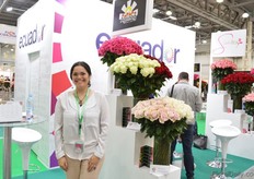 Jazmile Leon of Agrinag, and Ecuadorian farm that grows 135 rose varieties on 45 ha and mainly supplies the Russian, European and US market.