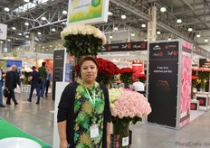 Lucia Grijalva of Florecot Group. They grow roses and sunflowers on 50 ha in Ecuador.