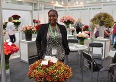 Juliet Kiboro of Wilfay flowers. They grow summer flowers, including the hypericum, in Kenya.