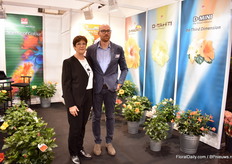 Alexandro Bock and Monserrat Josa of Diem Hibiscus. This Italian hibiscus breeder just introduced two new lines - a big flowered line called D-Magnus and a small flowered line D-mini. Several varieties are being trialed and the final varieties that will create the assortment will be presented in April.