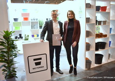 Mathew and Marzena of MZ Forma. The focus this year are the recyclable and recycled pots. "Recallability is the key word this year", Marzena says.
