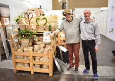 Ole Juul Hansen and Frank Pedersen of Pot Ole next to the pots that they give a second life. They come from growers out of the Middle East and sell it to retail in Germany.