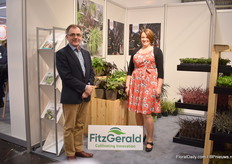 Pat FitzGerald and Melany Hohner of Fitzgerald presenting their Sweet potato Ipomoea an ornamental and edible variety that can be grown in the Northern part of Europe. The varieties are all in The Chef's Farm collection. Hishtil and Graines Voltz are their agents.