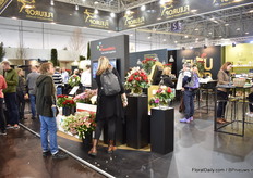 Fleurametz flowers at the Fleurop booth.