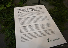 "This chair is an example of products that can be made with recycled PP Plastic". Here the process of cooperating together with retailers and consumers to increase the recycling of plastic pots and trays.