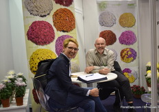 Alain Sauve of Sauve talking with a visitor.