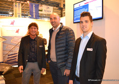 Marcel Schulte van Holland Gaas en Robin van Leeuwen van Holland Scherming. In het midden Edward Verbakel van VB Group