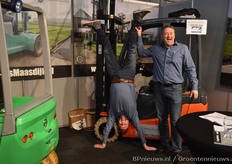 Joey van der Burg en Jan de Vink van Prins Maasdijk, 'ondersteboven van de Horticontact Dagen'