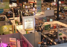 Een overzicht van de beursvloer.