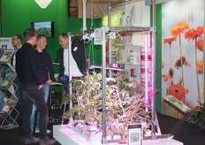 De stand van Mertens met daarin het Plant Elevation System oogstte veel belangstelling van bezoekers.