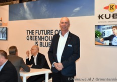 Ron Plaizier (KUBO) in de gedeelde stand van KUBO en Verkade Klimaat.