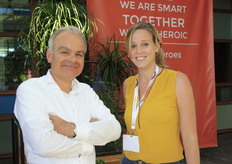 Gert-Jan van Geest van Eminent en Eva van Rijnswou, net werkzaam bij Kas Groeit.