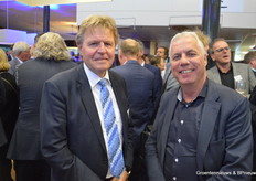 Jaap Bond, de nieuws voorzitter van KAVB, en Johan Kos van Proeftuin Zwaagdijk