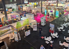 Vanaf de roltrap in Evenementenhal Gorinchem heb je een mooi overzicht.