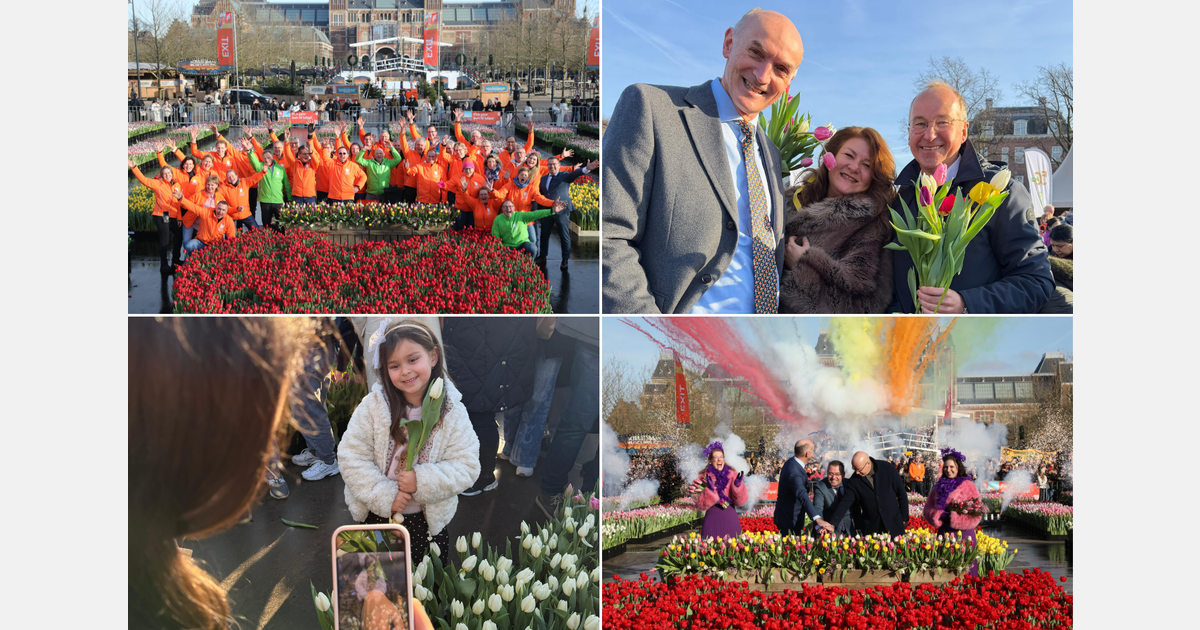 Tulpenseizoen van start in zonnig Amsterdam en Antwerpen