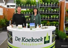Ronald en Georgette Brink van de Koekoek Potcultures stond op de beurs met een mooi deel van hun assortiment. Met meer dan 150 soorten coniferen, beschikbaar in maten C1, C2, C3, is de keuze reuze.