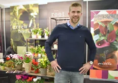 Mathijs van den Top stond op de beurs names Bejafleur met het nieuwe concept Picalla. De nieuwe Zantedesia's in een 8 cm pot zijn beschikbaar vanaf week 5.