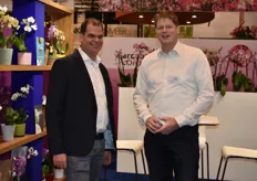 Piet Aardse en Walter Gerretzen van Aardse Orchids. Dit jaar presenteerden ze hun "BEE Happy" concept waarmee ze hun bijvriendelijk geteelde producten presenteerden.