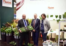 Het Fleurizon team dat aanwezig was op de IPM Essen, van links naar rechts: van links naar rechts: Michael Unger, Frank de Greef, and Dimitris Dimitrou.