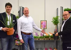Danny den Breejen, Ruud Emmerik en Nico Kortekaas, alle drie van de afdeling Sales Managment van Royal Flora Holland