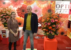Lisa en Bart Schouten van gerberakwekerij Opti Fleurs.