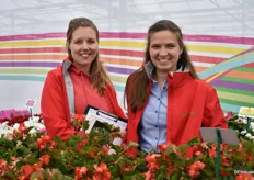 The marketing ladies from Pan American Seed - Suzanne Kooi (left) and Eva van der Cruijsen (right) - where their to tell everyone about all the different varieties of PanAm.